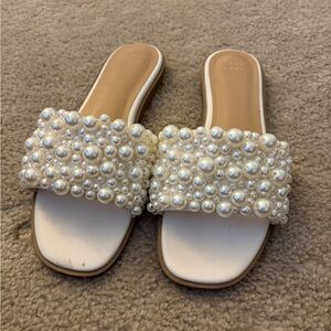 A New Day Pearl White Sandals